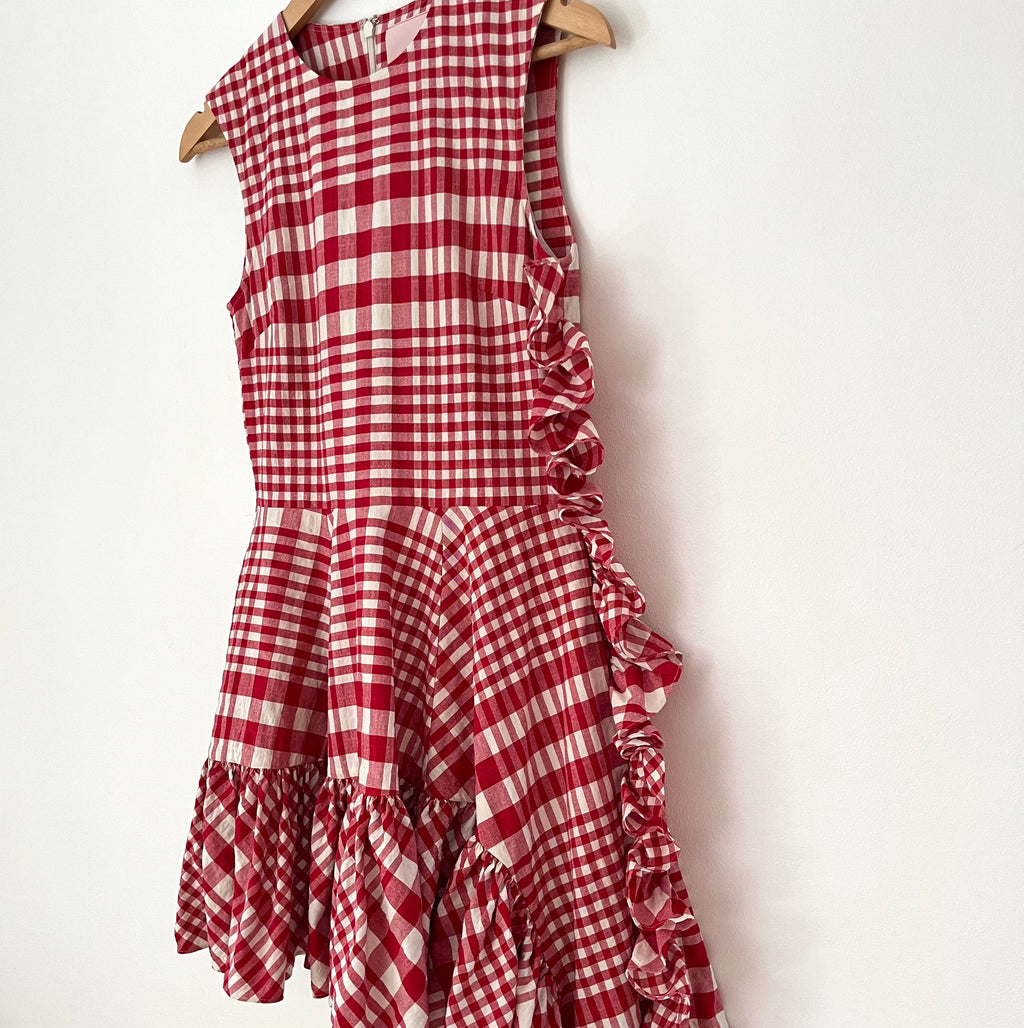 Simone Rocha x H&M Asymmetrical Checked Dress Size 34/XS.