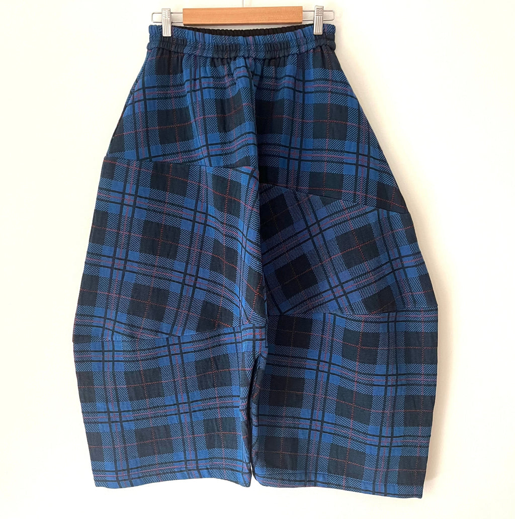 Alpha60 Wide Leg Tartan Pant Size S.