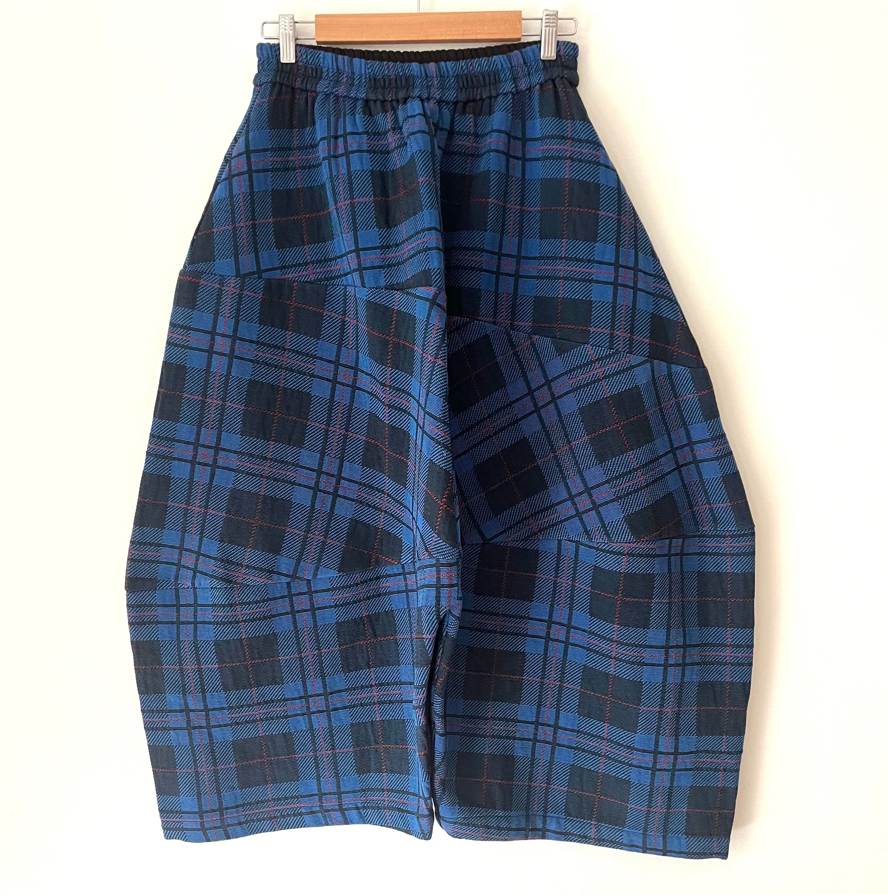 Alpha60 Wide Leg Tartan Pant Size S.