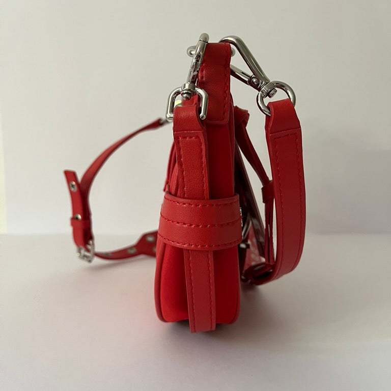 Ganni BNWT Small BUCKY Crossbody Bag in Racing Red.