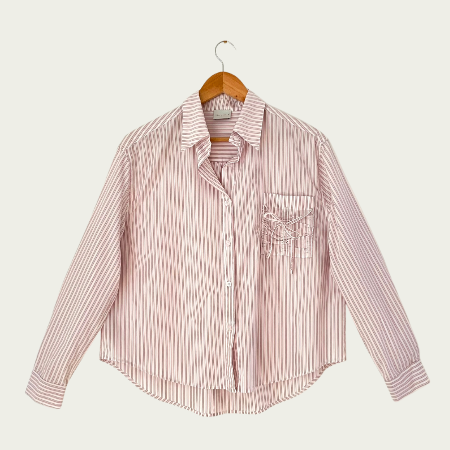 Deiji Studios POCKET Shirt in Musk Stripe Size L.