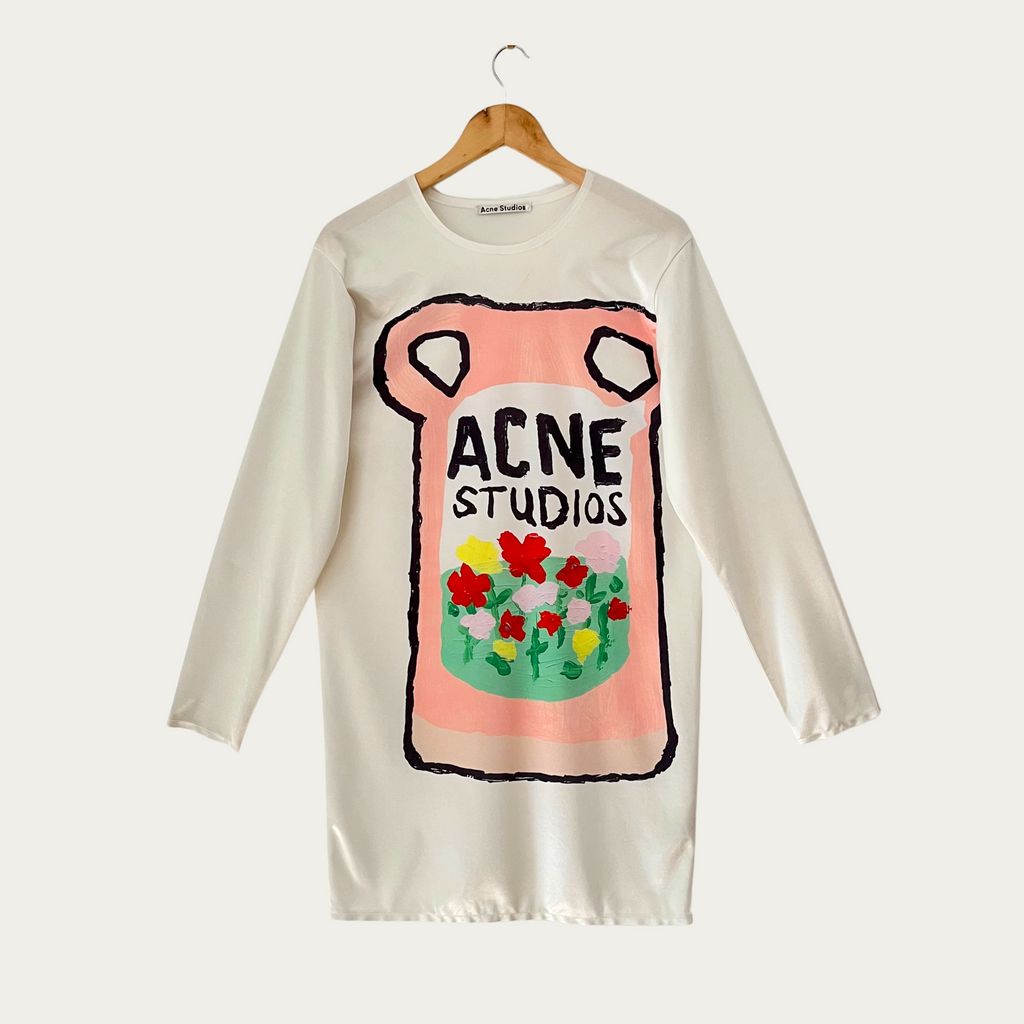 Acne Studios x Grant Levy-Lucero Graphic Mini Dress Size S.