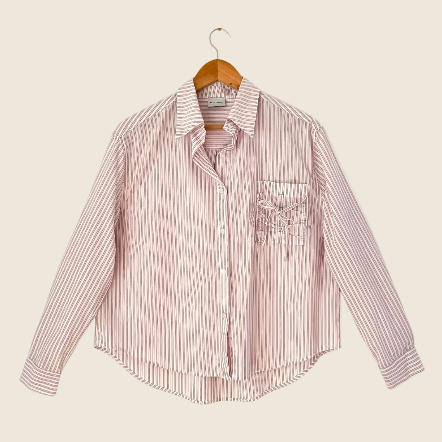 Deiji Studios POCKET Shirt in Musk Stripe Size L.