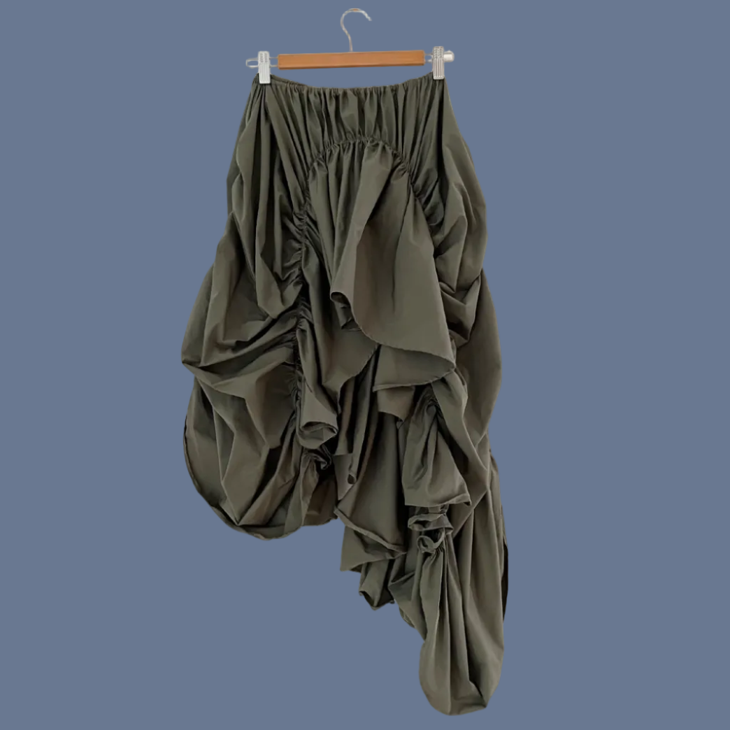 Caspar The Label VENUS Maxi Skirt in Green Size XS/S.