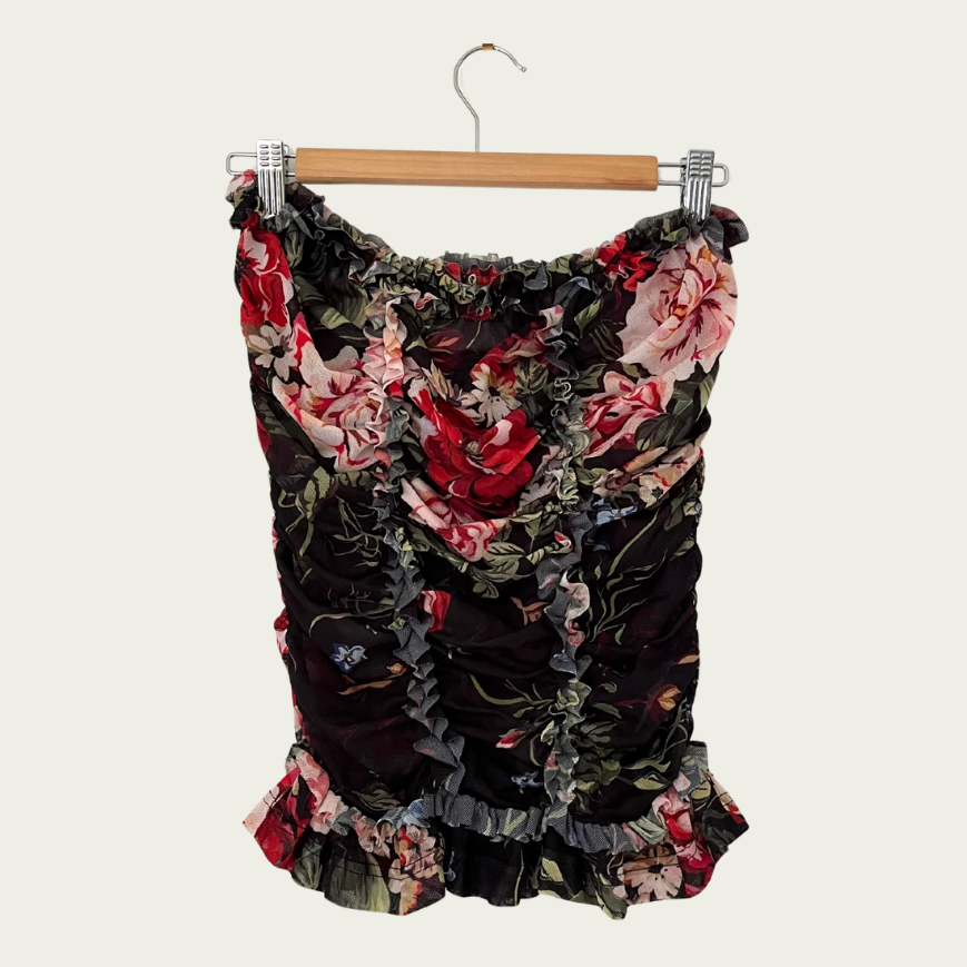 Molly Goddard TRACY Strapless Blouse Size AU8.
