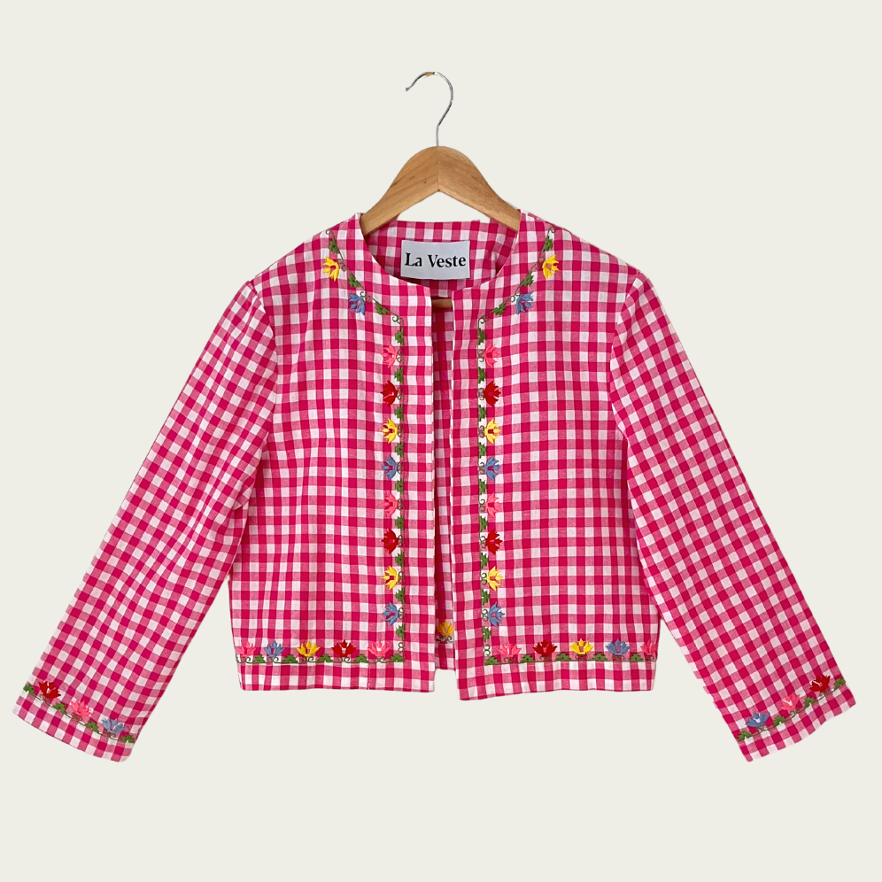 La Veste Checked Embroidery Jacket.