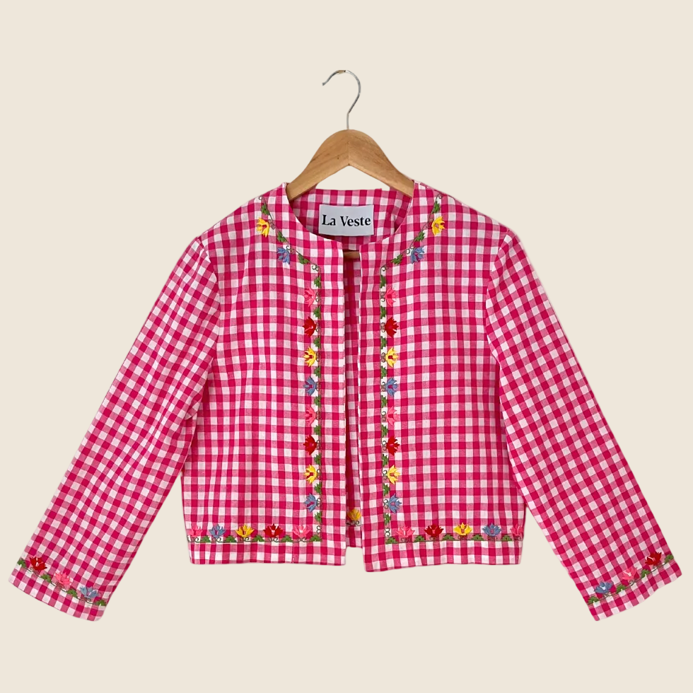 La Veste Checked Embroidery Jacket.