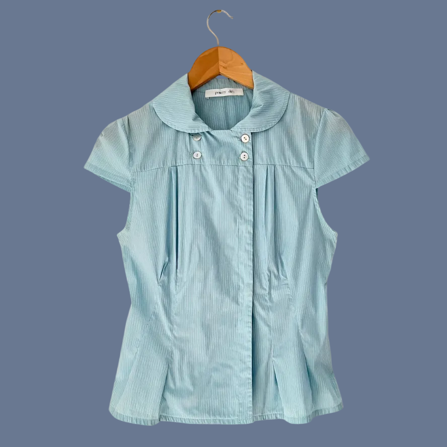 Peachy Den MISSY Blouse in Blue Size 8.