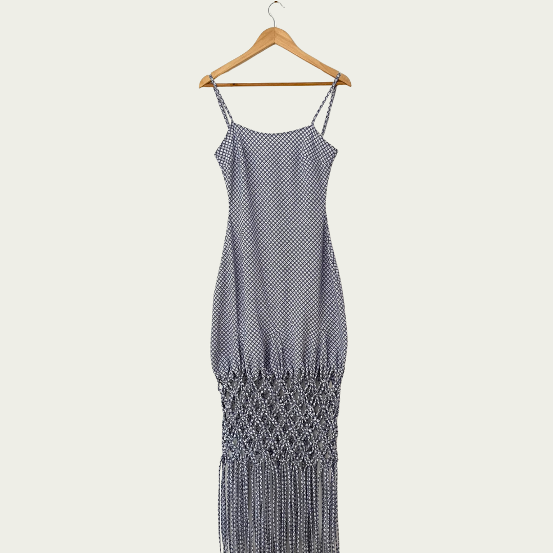 Wynn Hamlyn Sample Macrame Slip Dress Size 8.