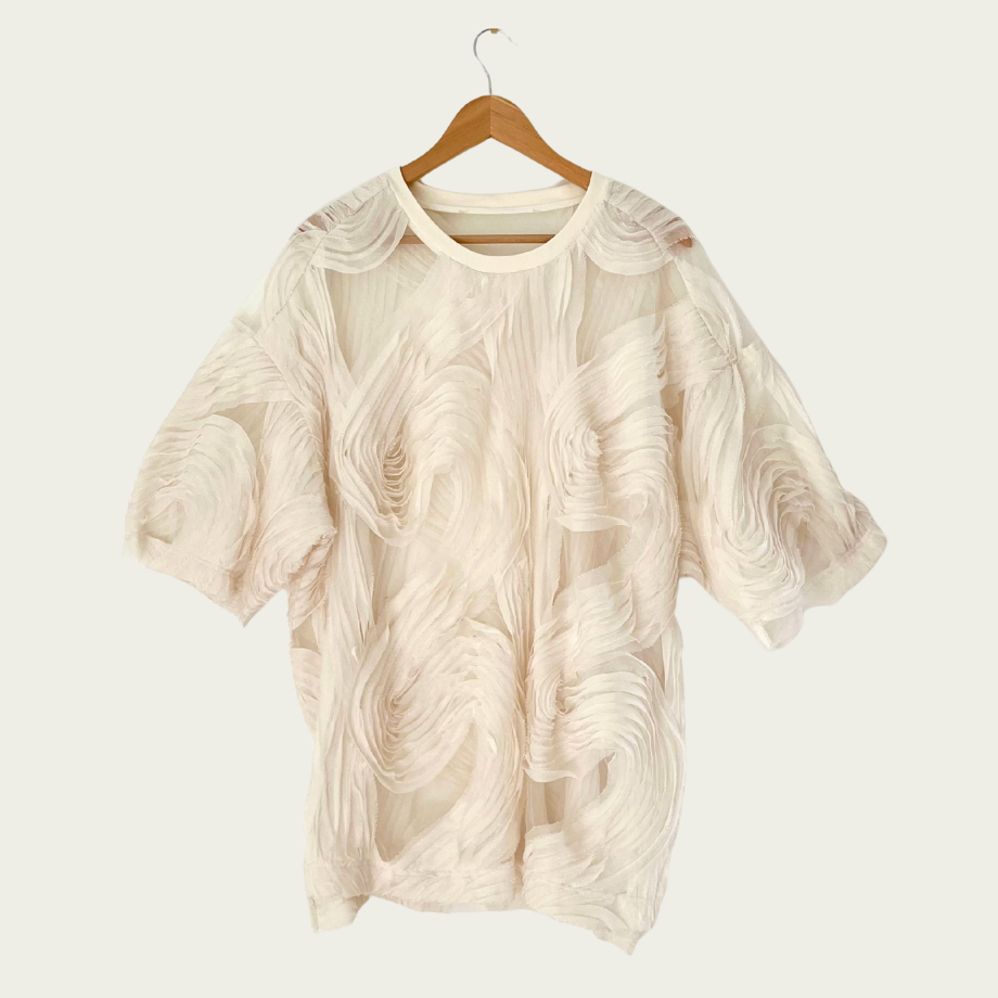 Blanca DELMARE Top In Ivory Size L.