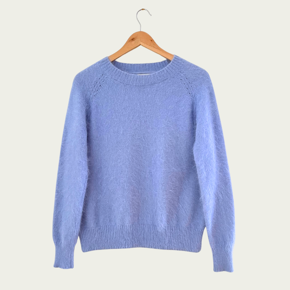 World of Nomads ADELE Crewneck Knit in Sky Size S.
