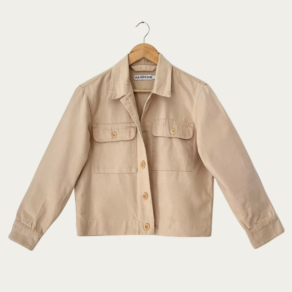 Handsom Utility/Chore Jacket in Ecru Size AU10/M.