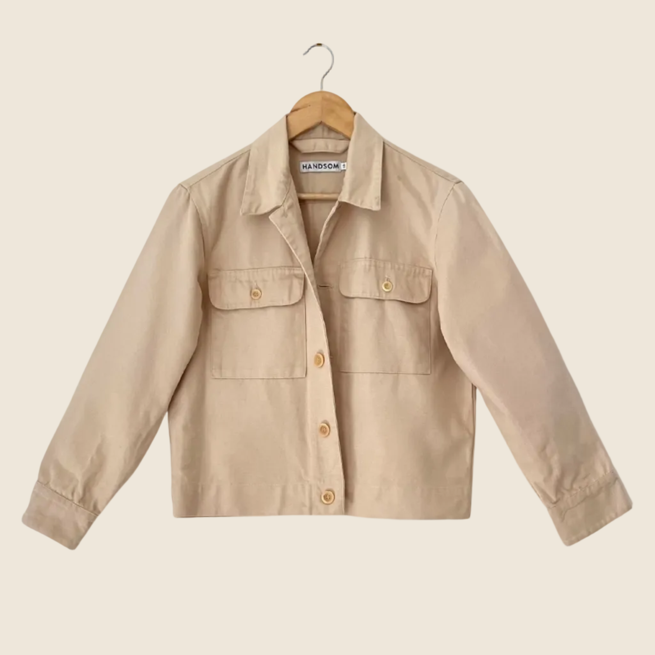 Handsom Utility/Chore Jacket in Ecru Size AU10/M.