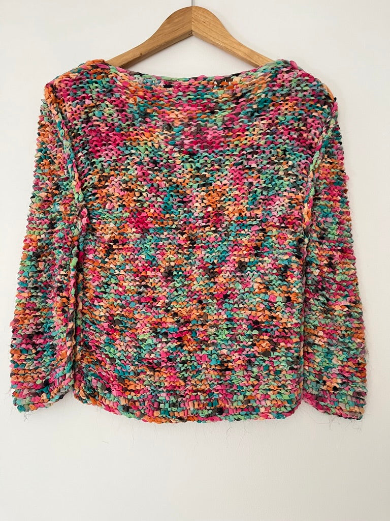 Moschino Cheap and Chic Silk Woven Cardigan.