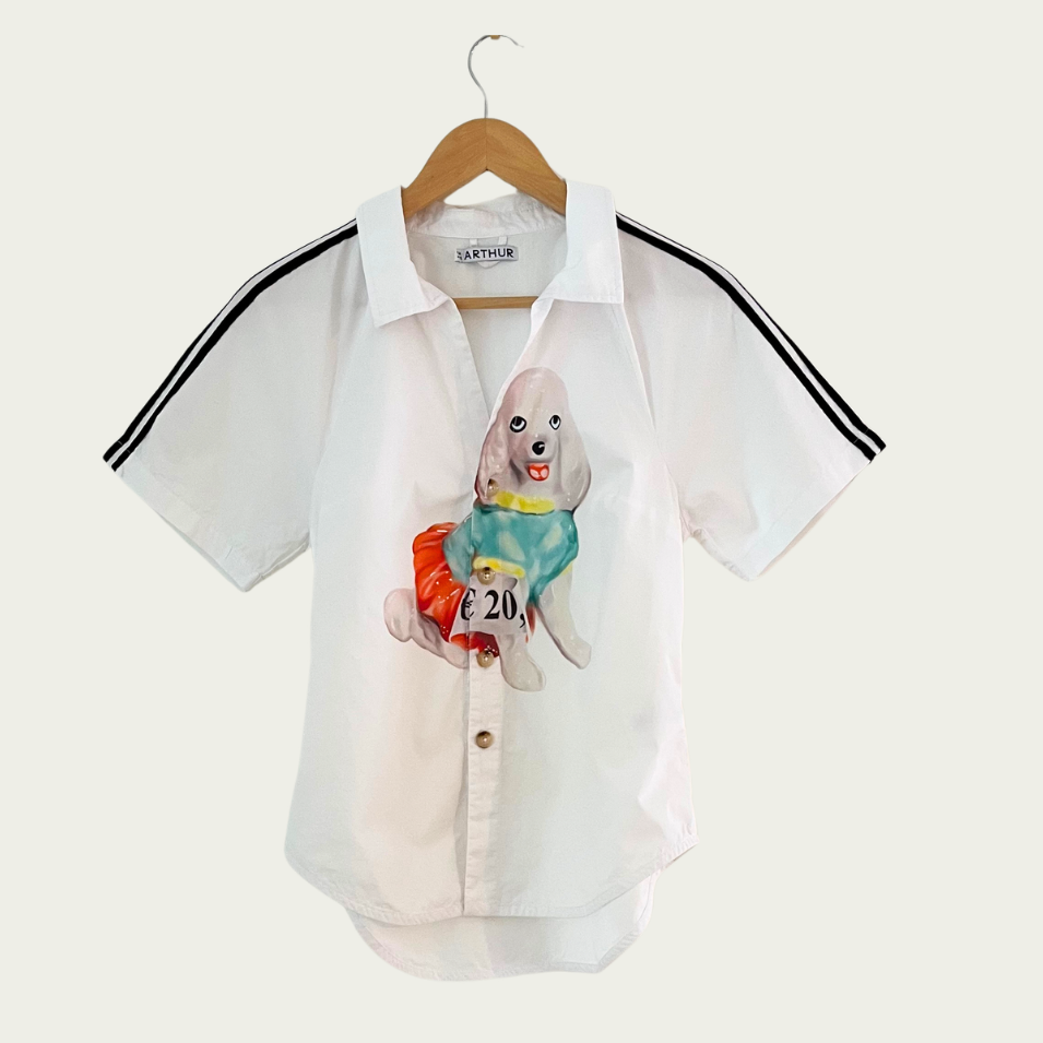 Arthur Apparel Fancy Poodle Raglan Shirt Size AU10.