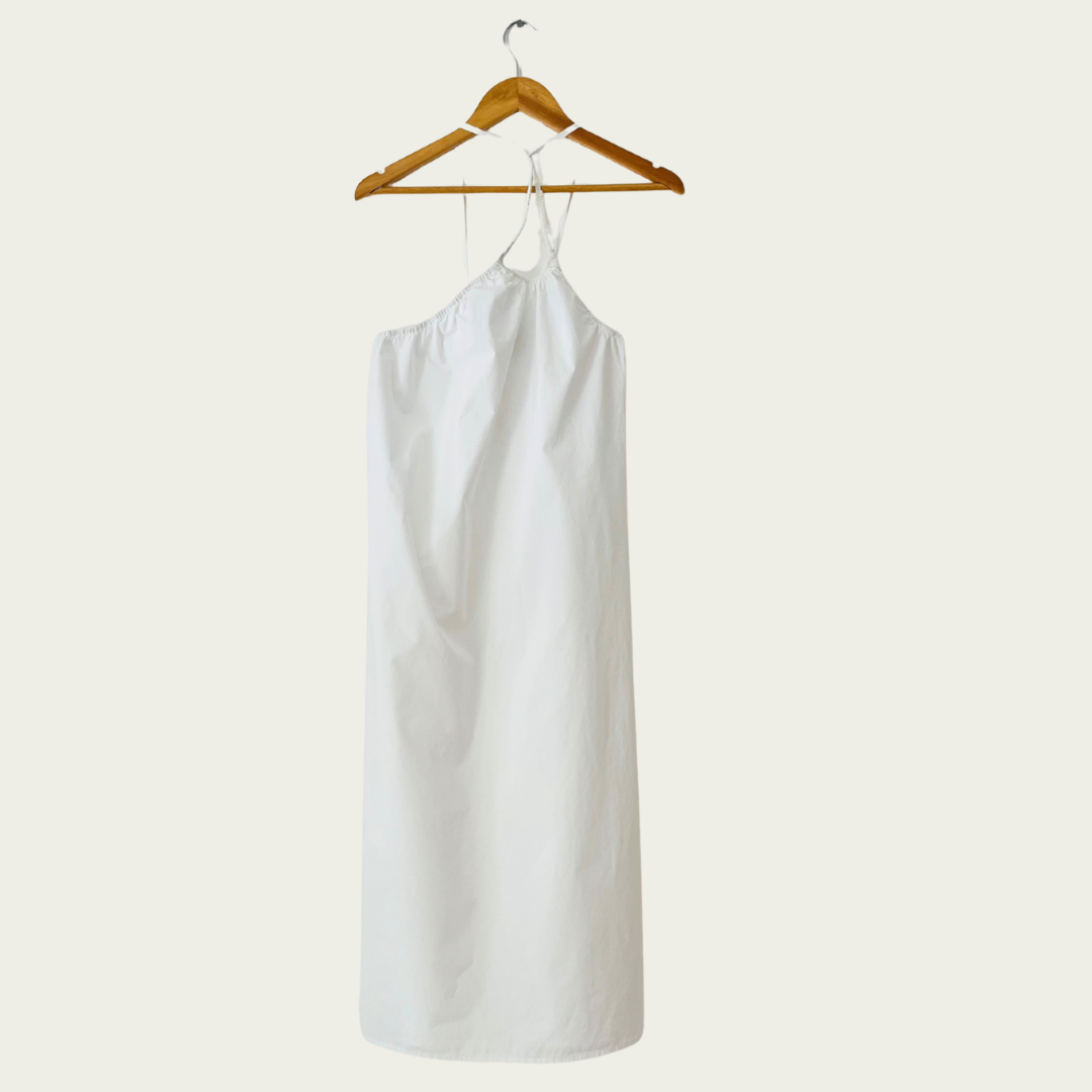 Deiji Studios KEYHOLE Midi Dress in White Size S.