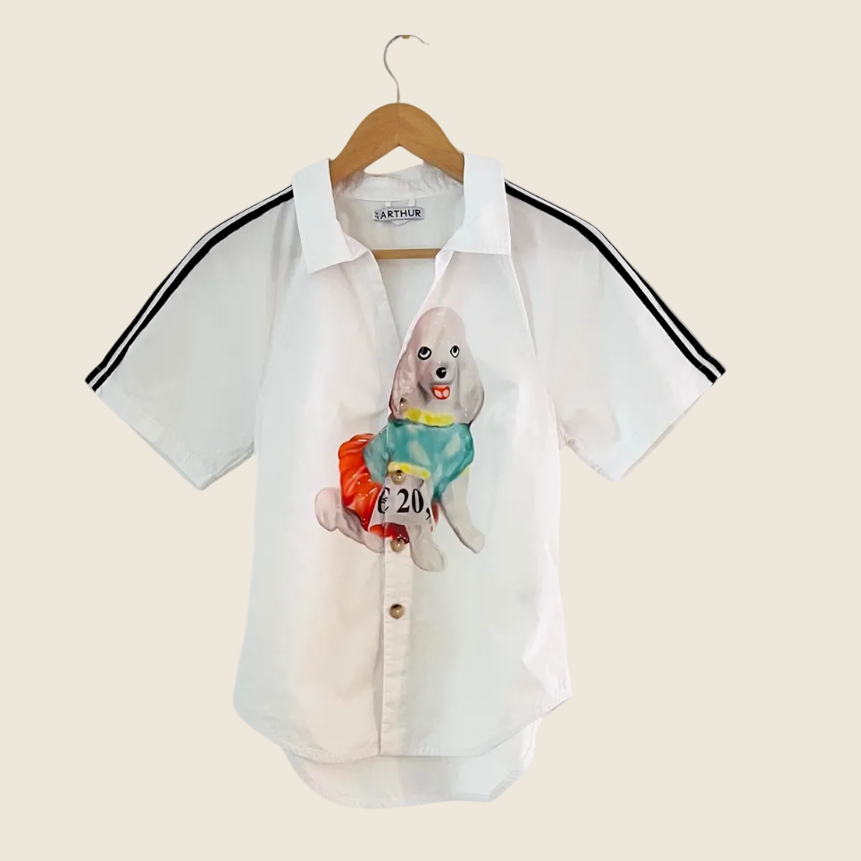 Arthur Apparel Fancy Poodle Raglan Shirt Size AU10.