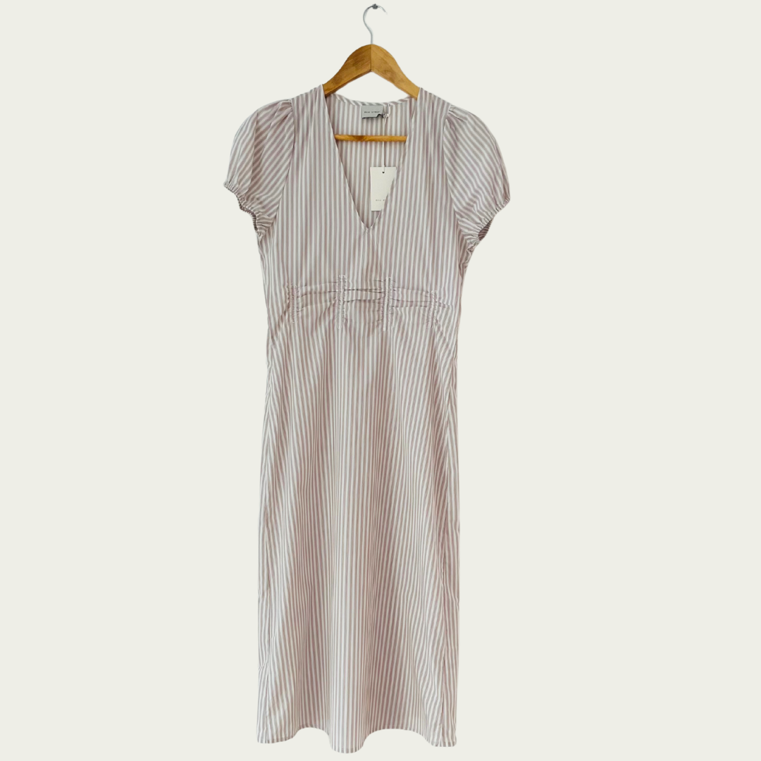 Deiji Studios BNWT PINCHED Dress in Lake Stripe Size XXS.