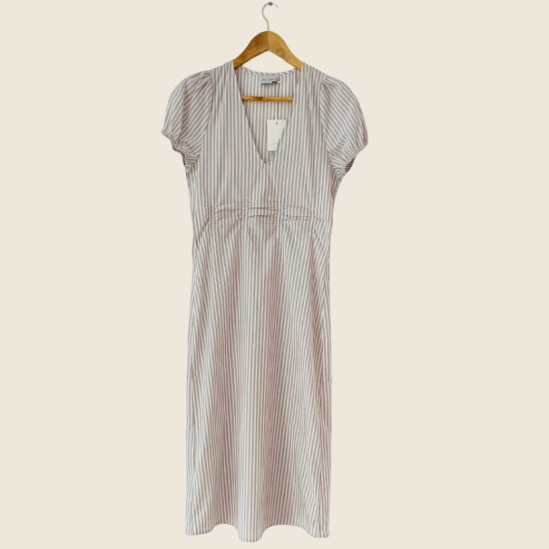 Deiji Studios BNWT PINCHED Dress in Lake Stripe Size XXS.
