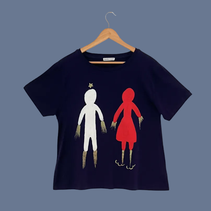 Tsumori Chisato Archive STICK FIGURE LOVERS Tee Size 3/L.