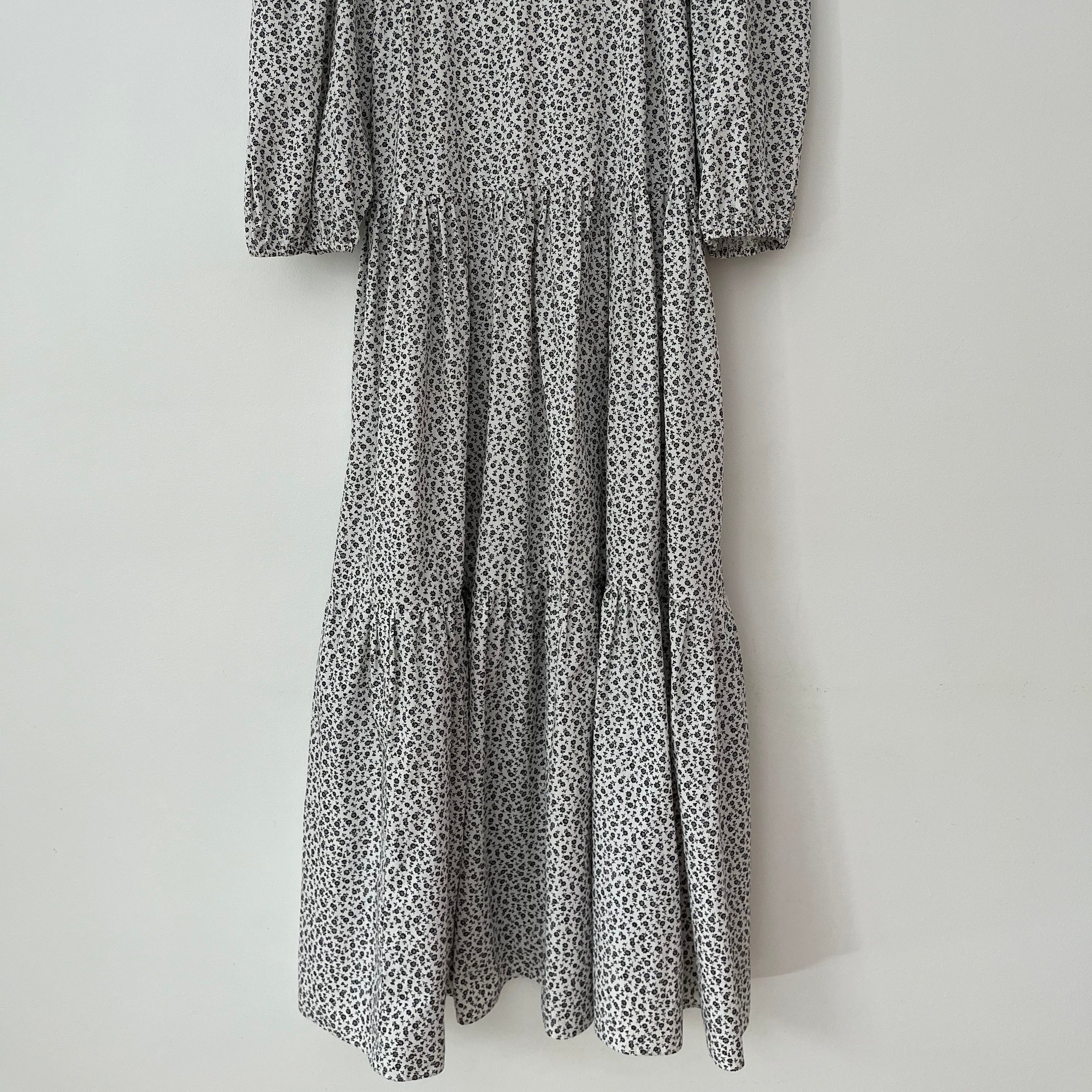 Sandy Liang SEEDS Midi Dress in Floral White.