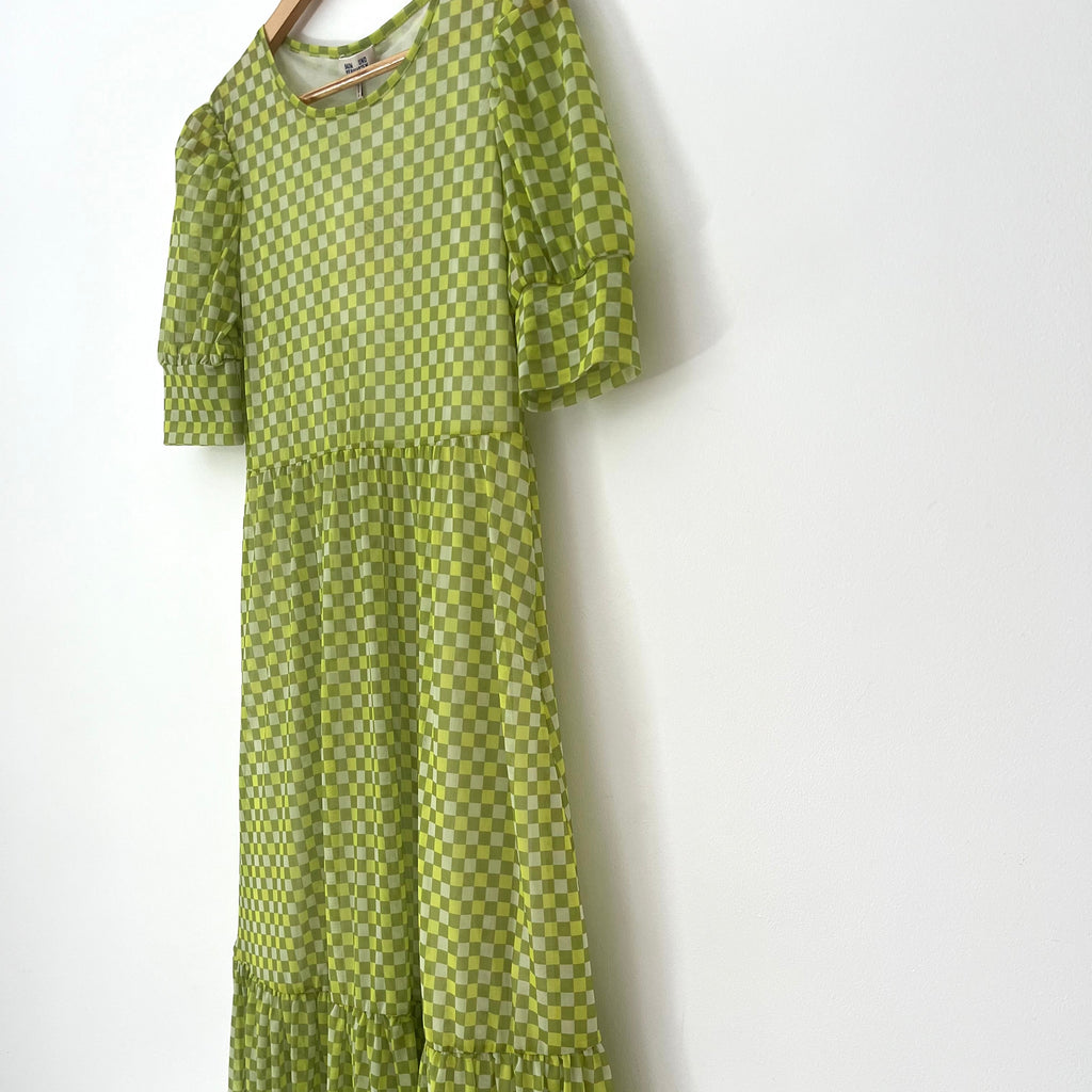 Baum Und Pferdgarten BNWT JOCELYN Dress in Checked Sulphur.