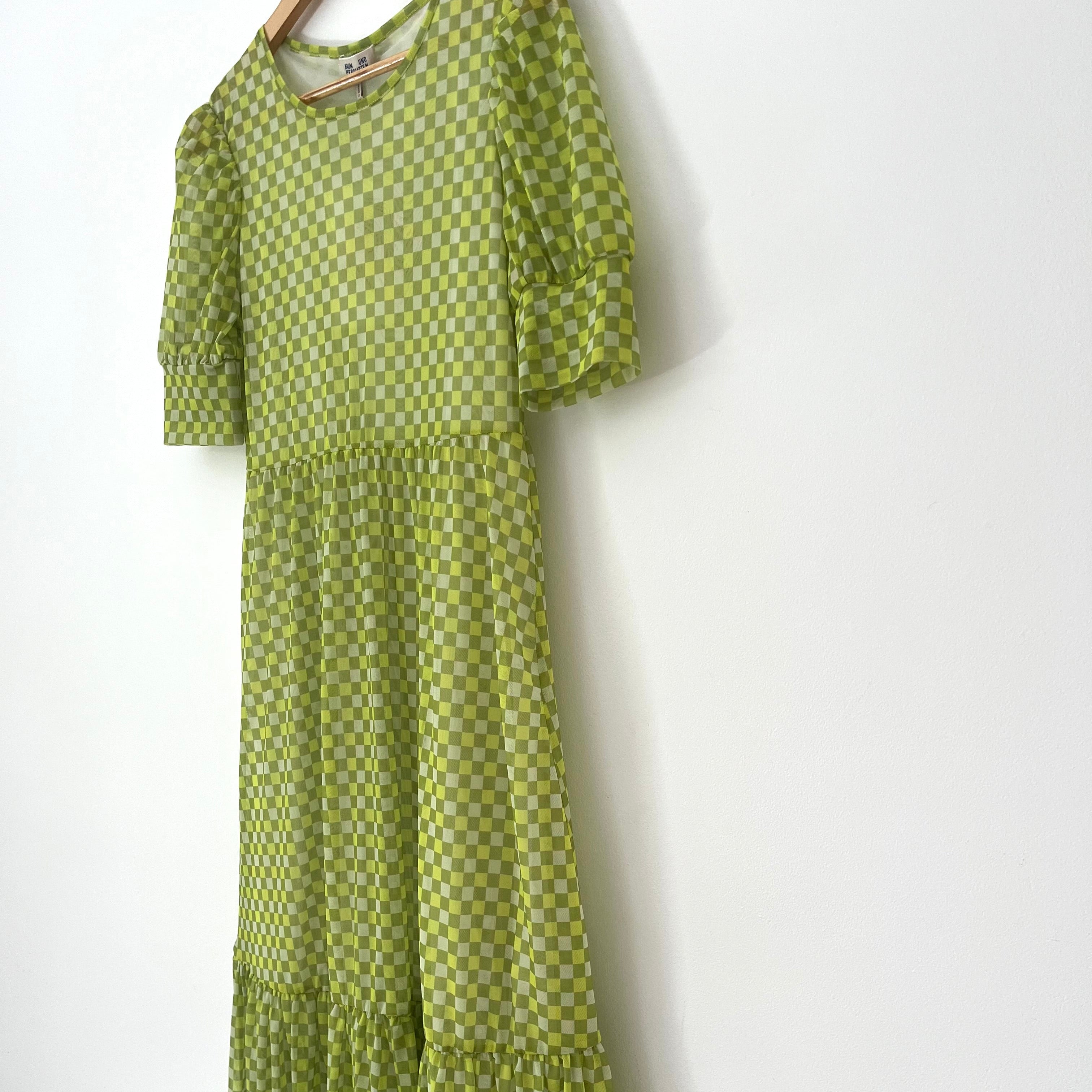 Baum Und Pferdgarten BNWT JOCELYN Dress in Checked Sulphur.