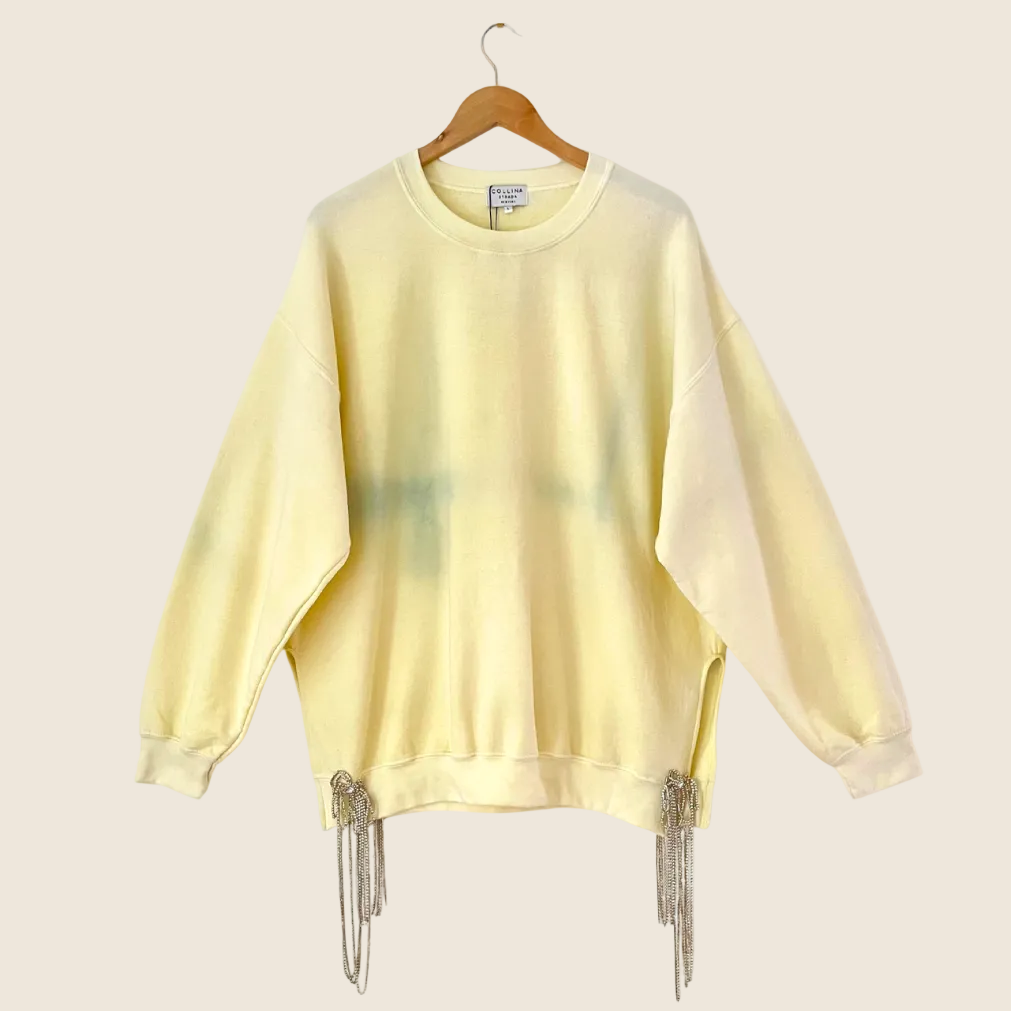 Collina Strada BNWT SIDE CURTAIN Crew Jumper Size L.