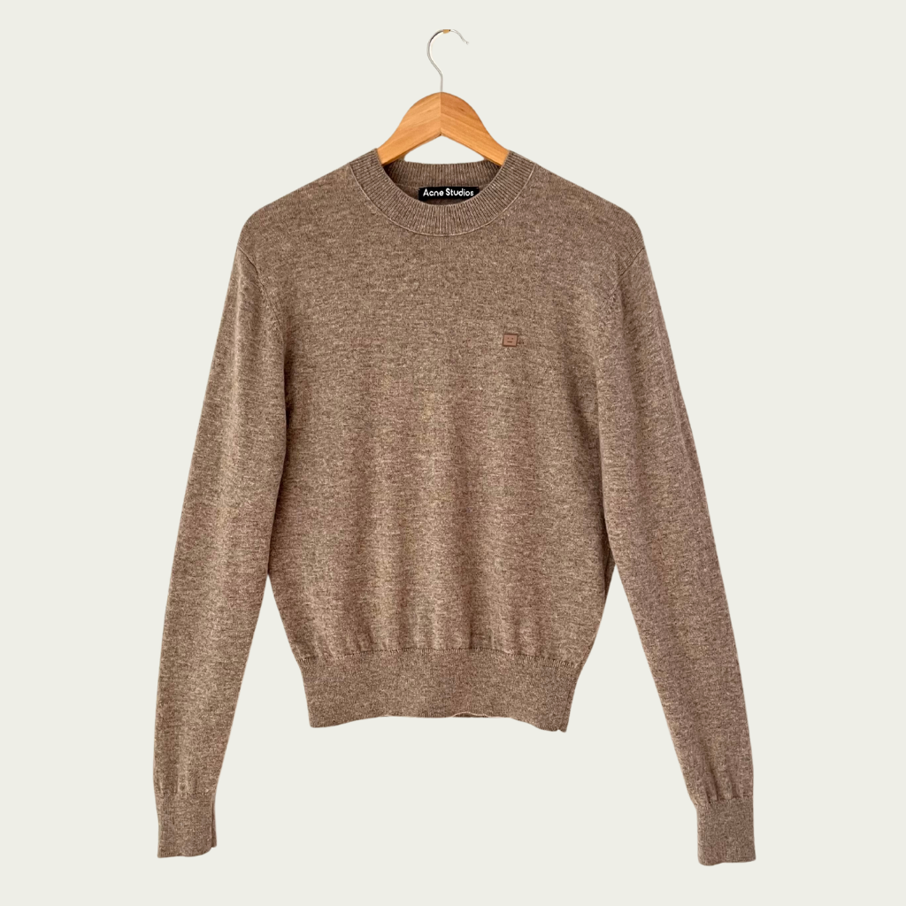 Acne Studios Wool Sweater in Grey Melange Size S.