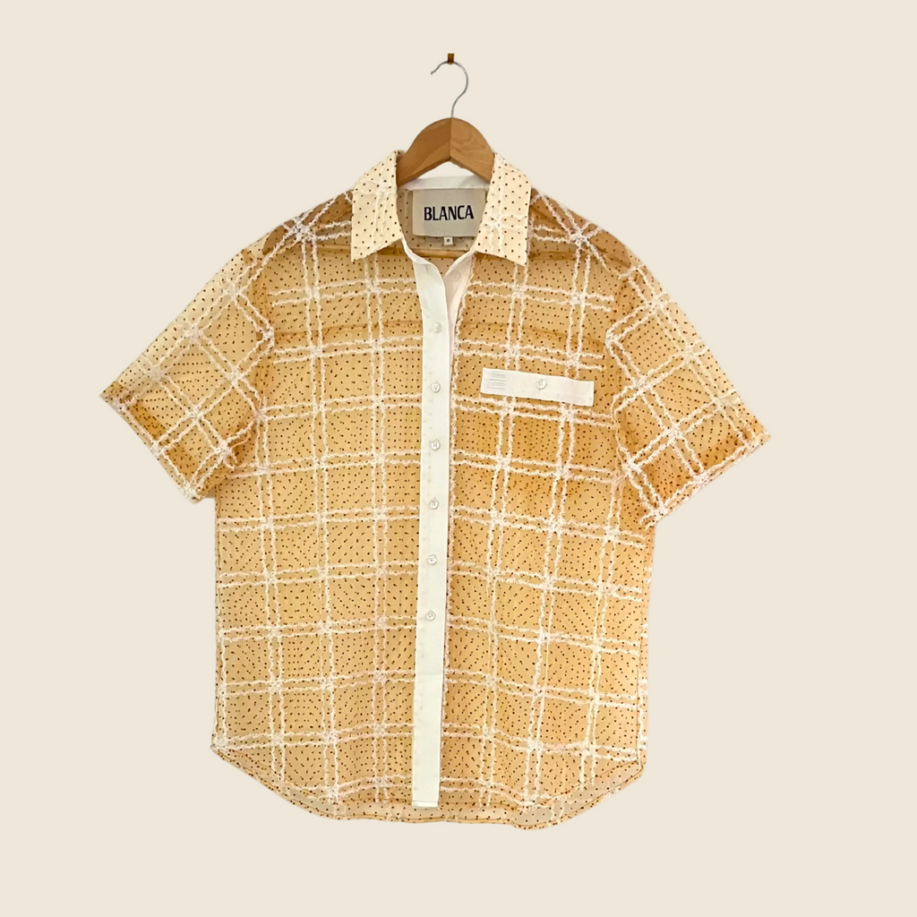 Blanca DELPHINA Shirt in Butter Size S.