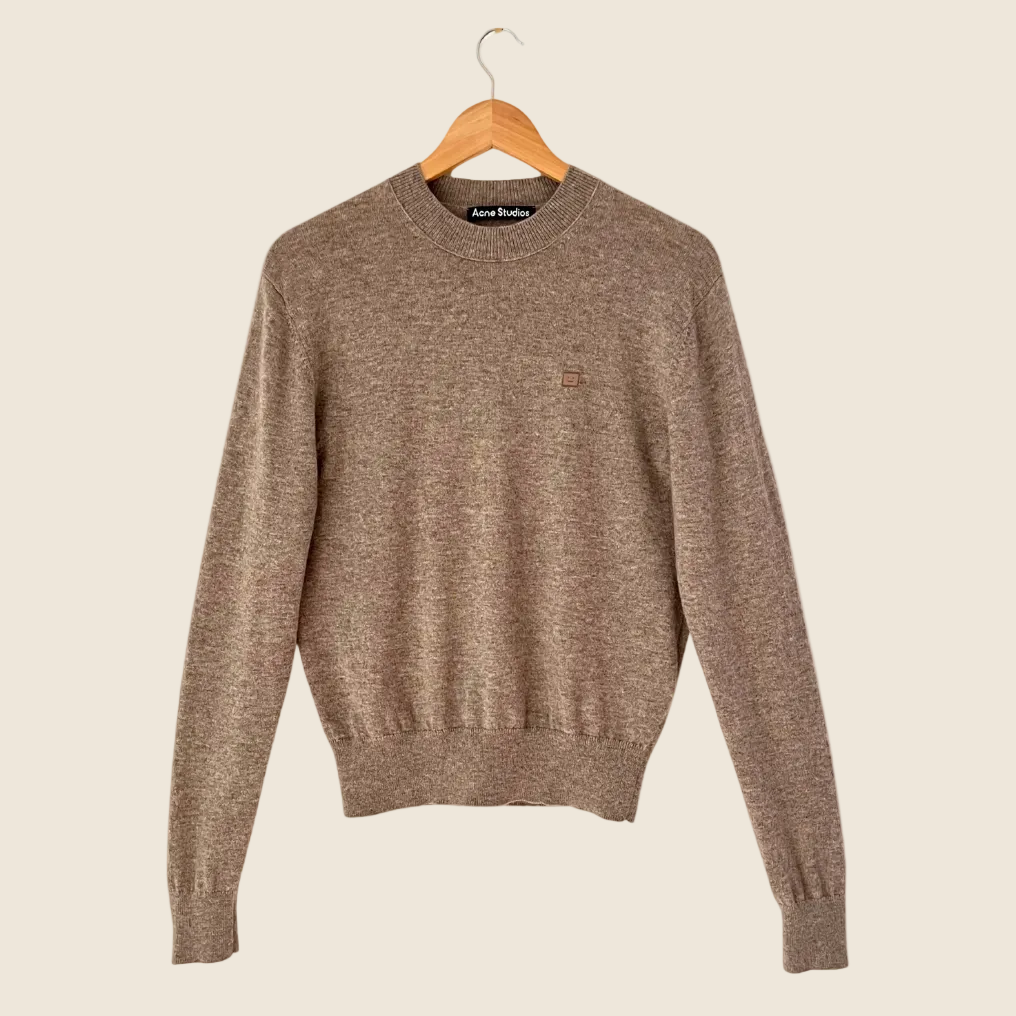 Acne Studios Wool Sweater in Grey Melange Size S.
