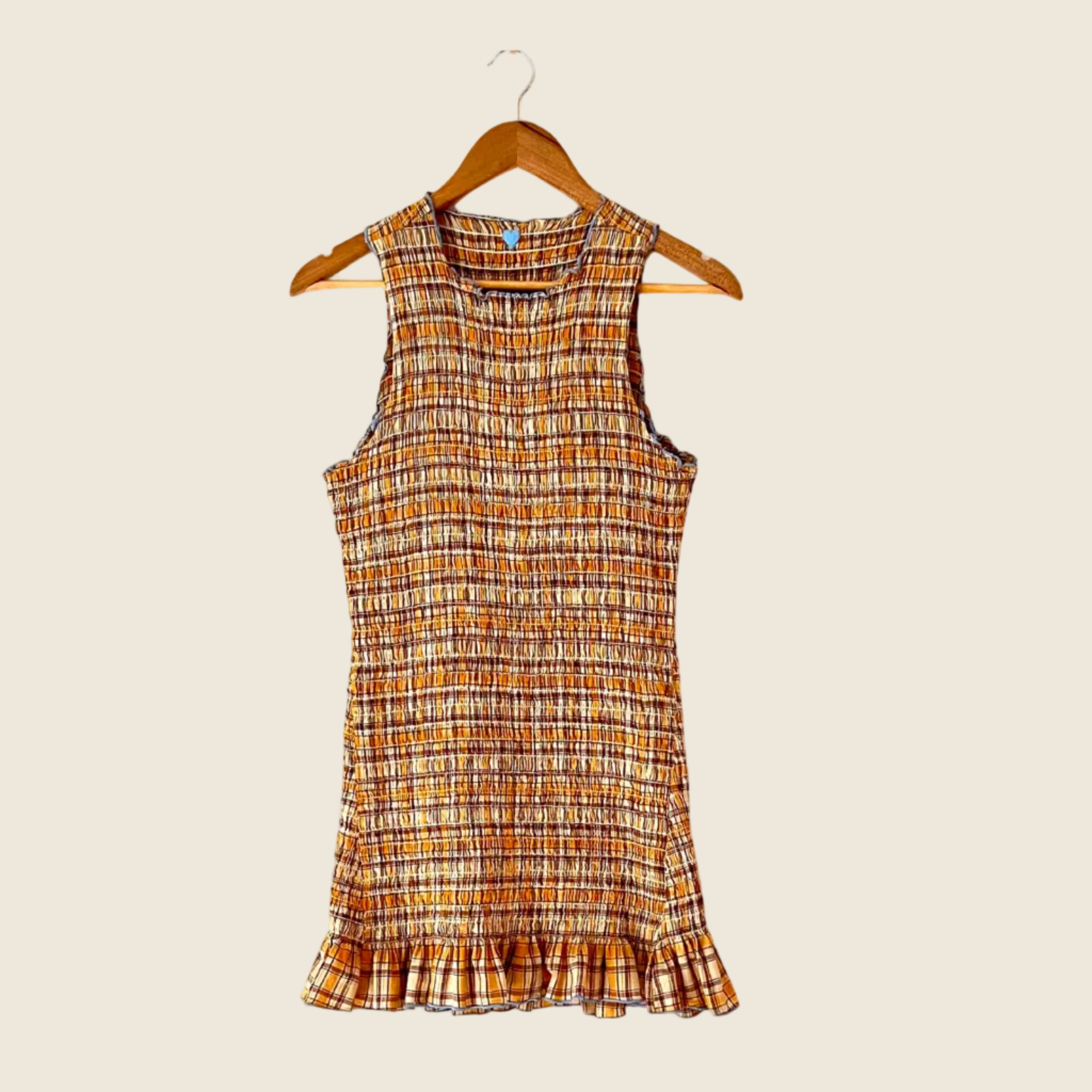 Après Studio x Katharina Lou Shirred Mini Dress Size L/AU12.