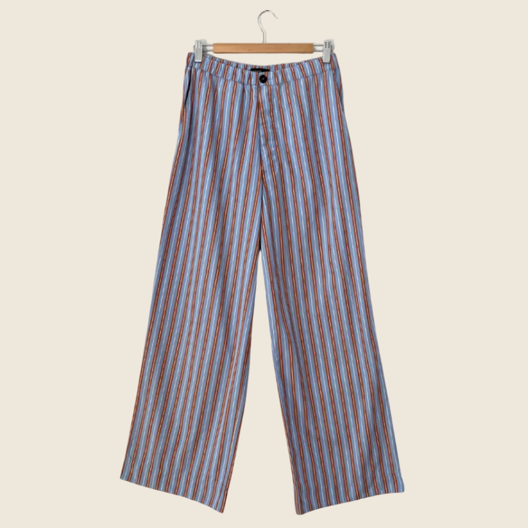 Bassike Striped Trousers Size 1/AU8.