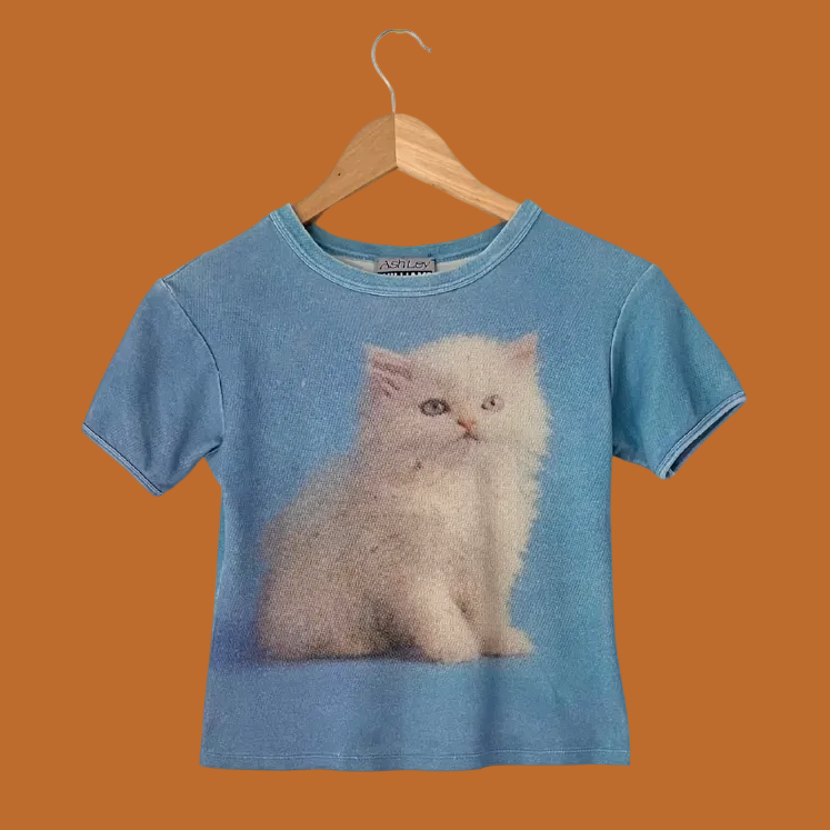 Ashely Williams CAT Baby Tee Size S.