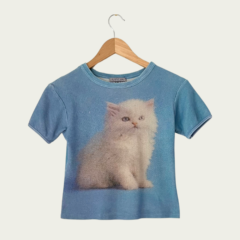 Ashely Williams CAT Baby Tee Size S.