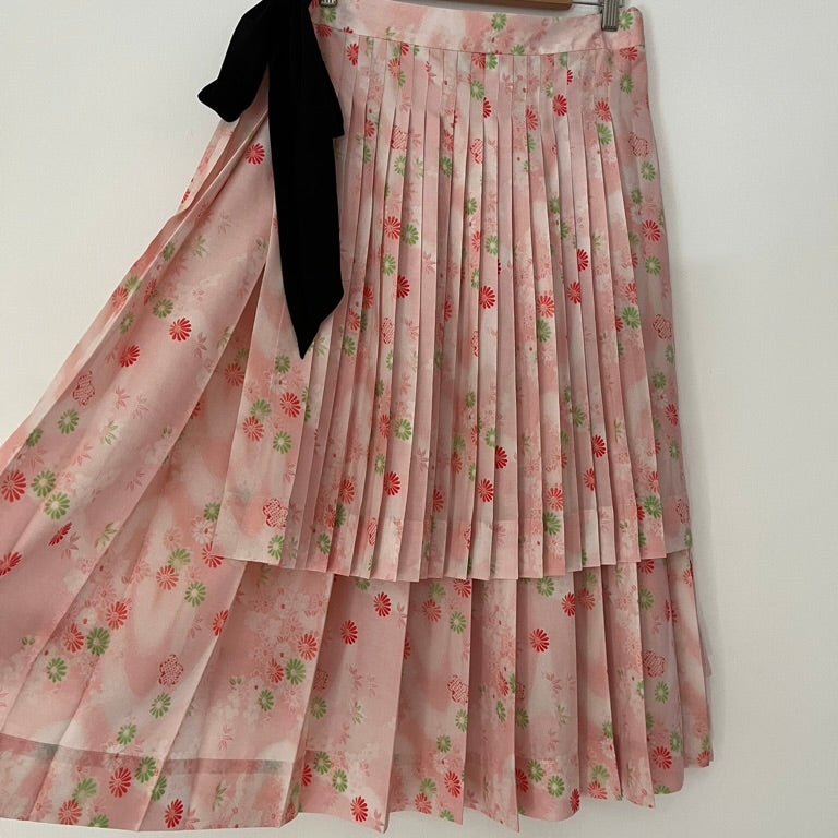 Simone Rocha Pleated Floral Wrap Skirt.