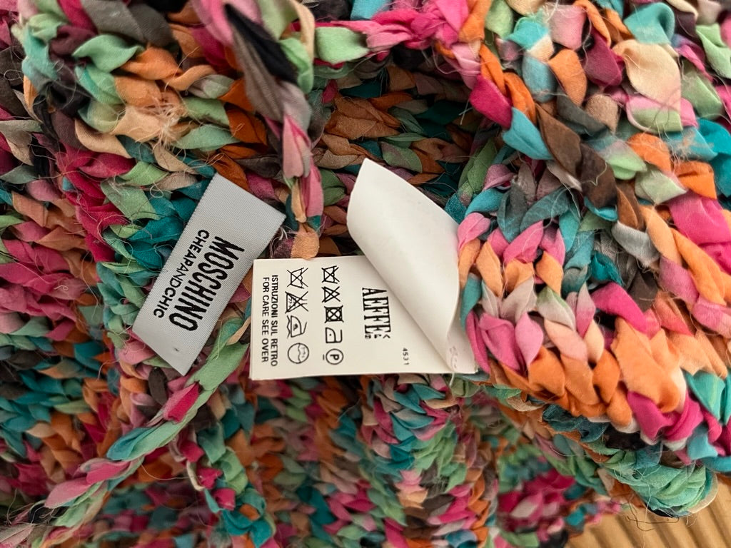 Moschino Cheap and Chic Silk Woven Cardigan.