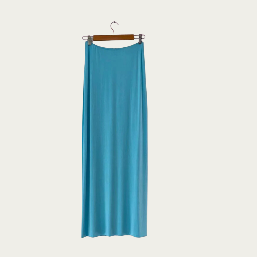 Paris Georgia STRAIGHT LINE Skirt in Iris Blue Size S.