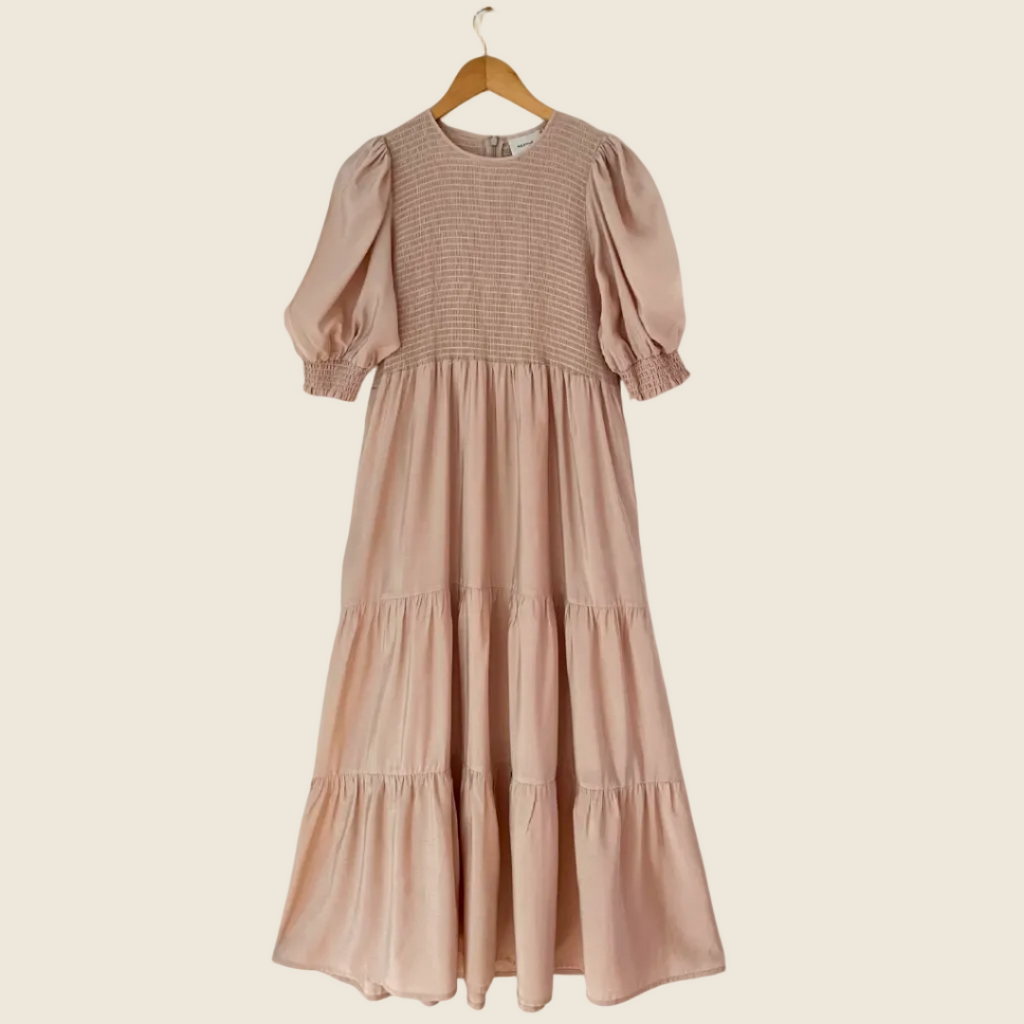 Gestuz MORIANAGZ Solid Short Sleeve Dress Size 40/AU12.