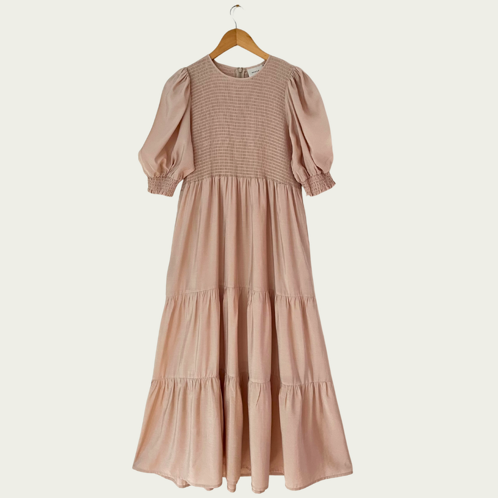 Gestuz MORIANAGZ Solid Short Sleeve Dress Size 40/AU12.