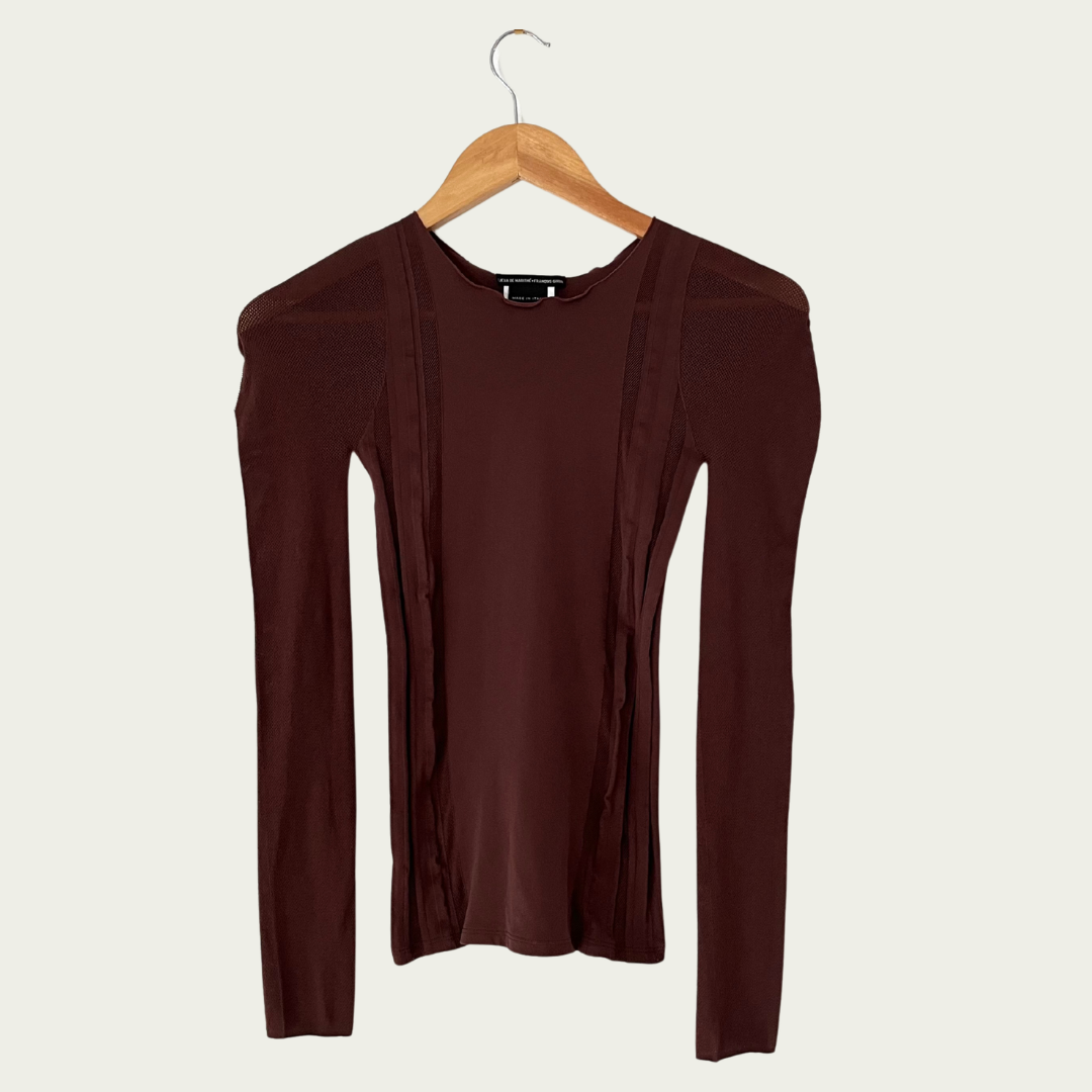 Marithé François Girbaud ARCHIVES Mesh Panel Top Size XS.