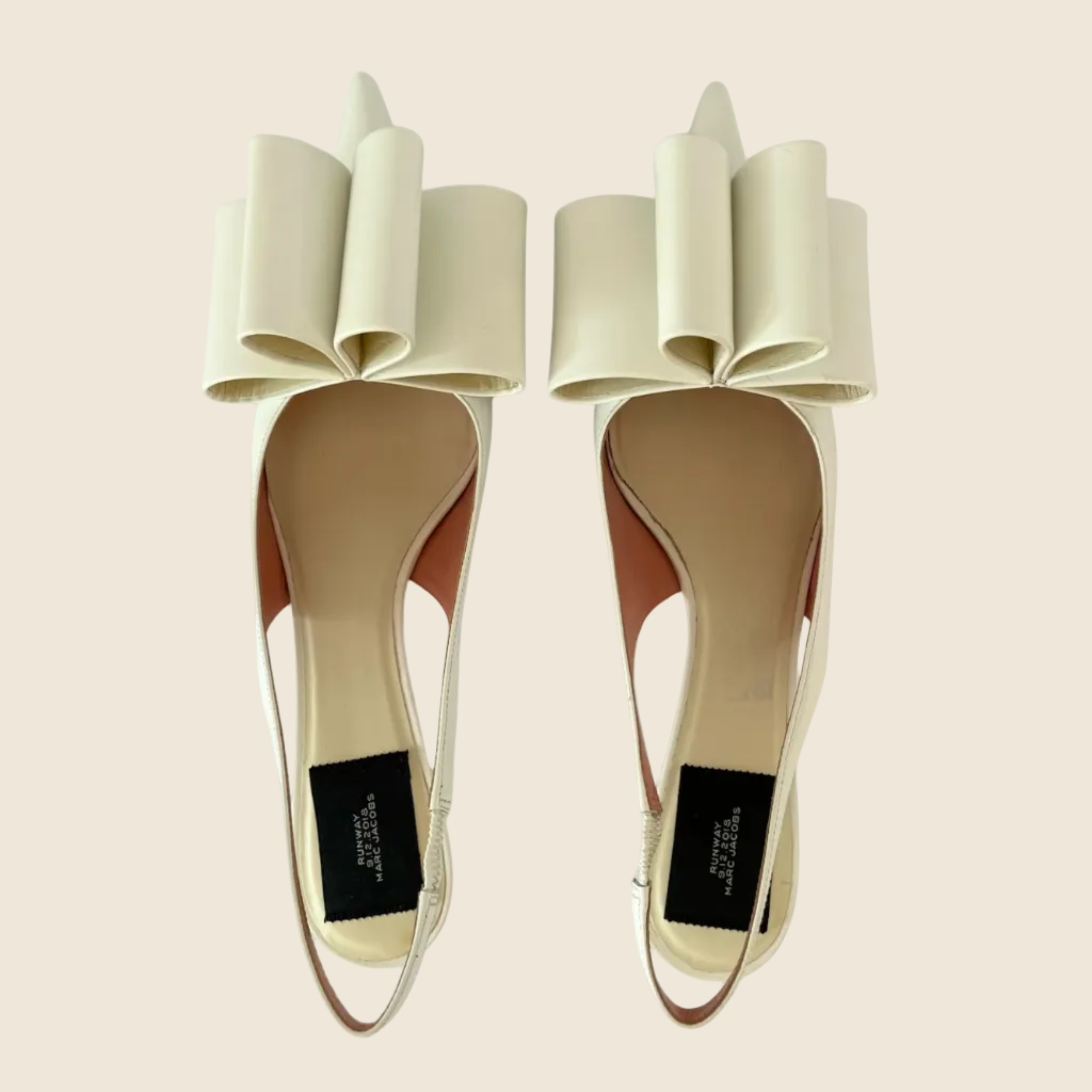 Marc Jacobs Runway Leather Bow Heels Size 39/US8.