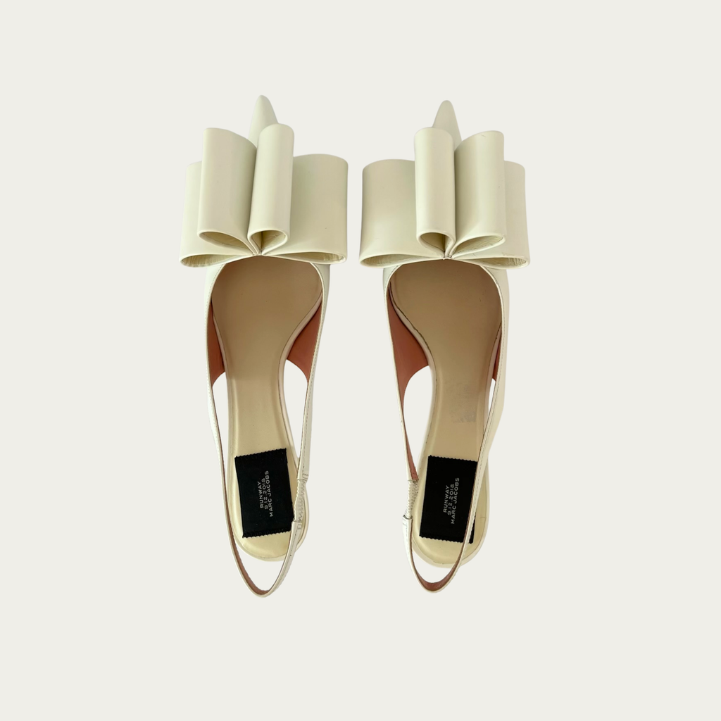 Marc Jacobs Runway Leather Bow Heels Size 39/US8.