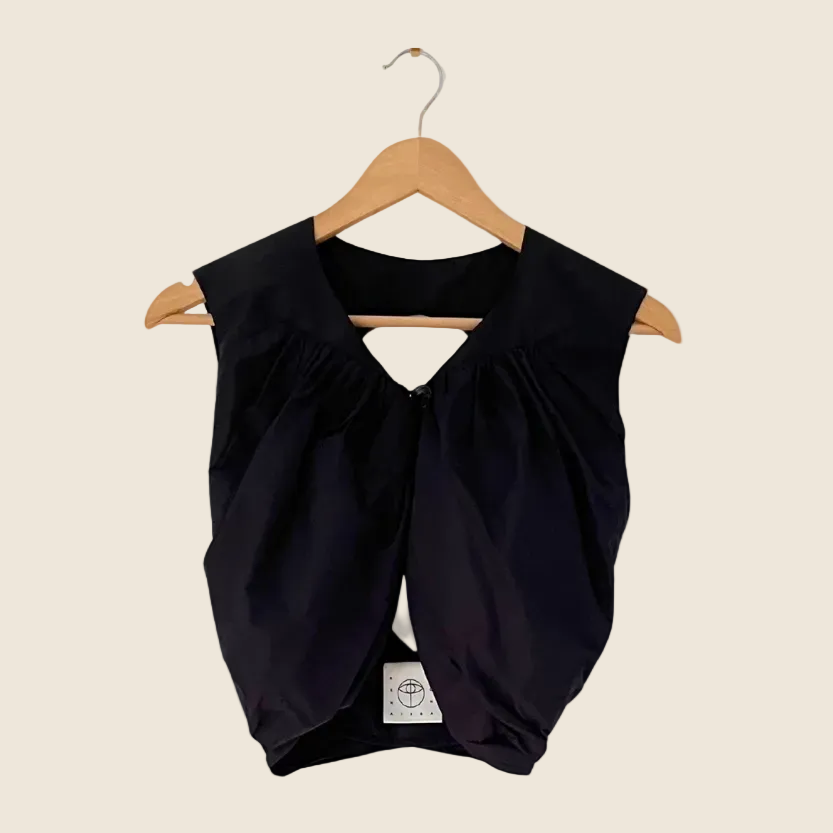 Renaissance Renaissance Baby Cutout Ruched Taffeta Top Size 36/XS.