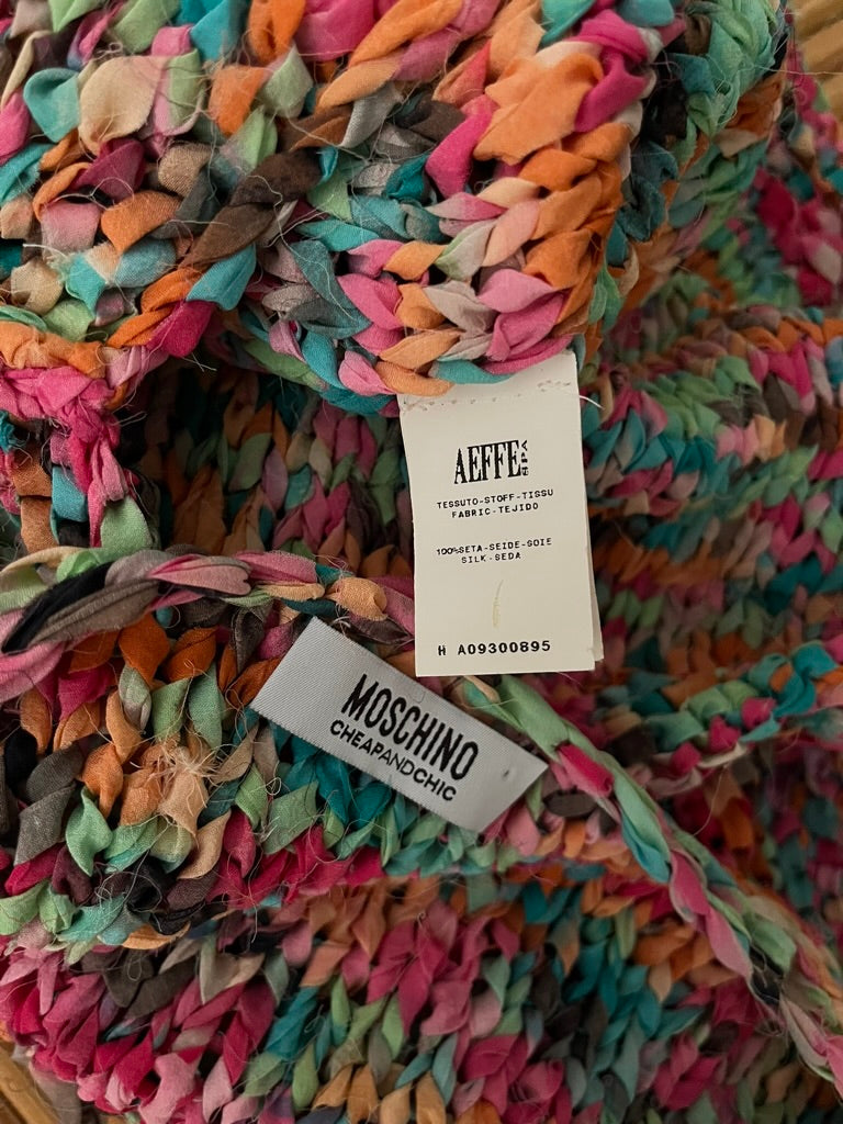 Moschino Cheap and Chic Silk Woven Cardigan.