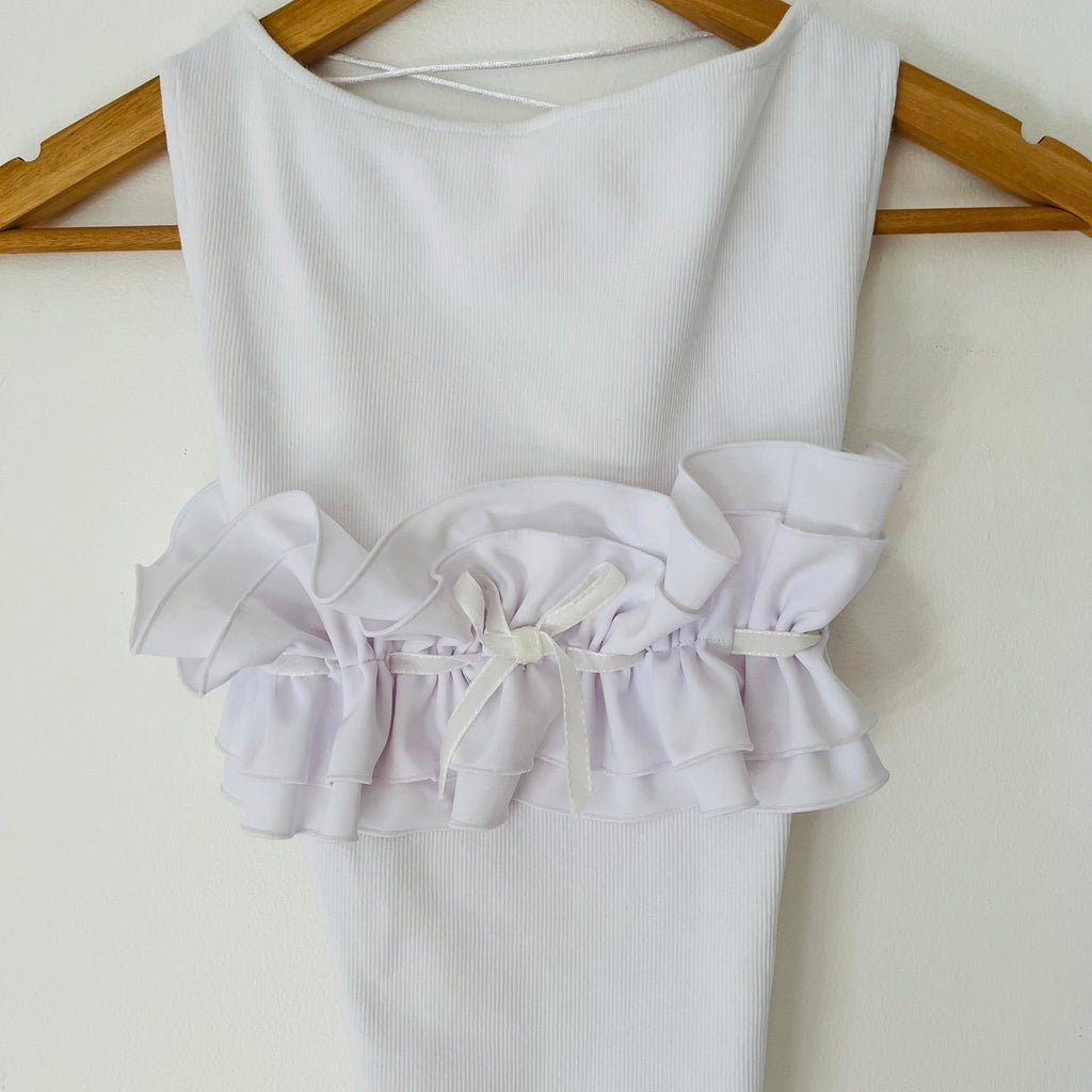 Bye Bambi YURAH Singlet in White.