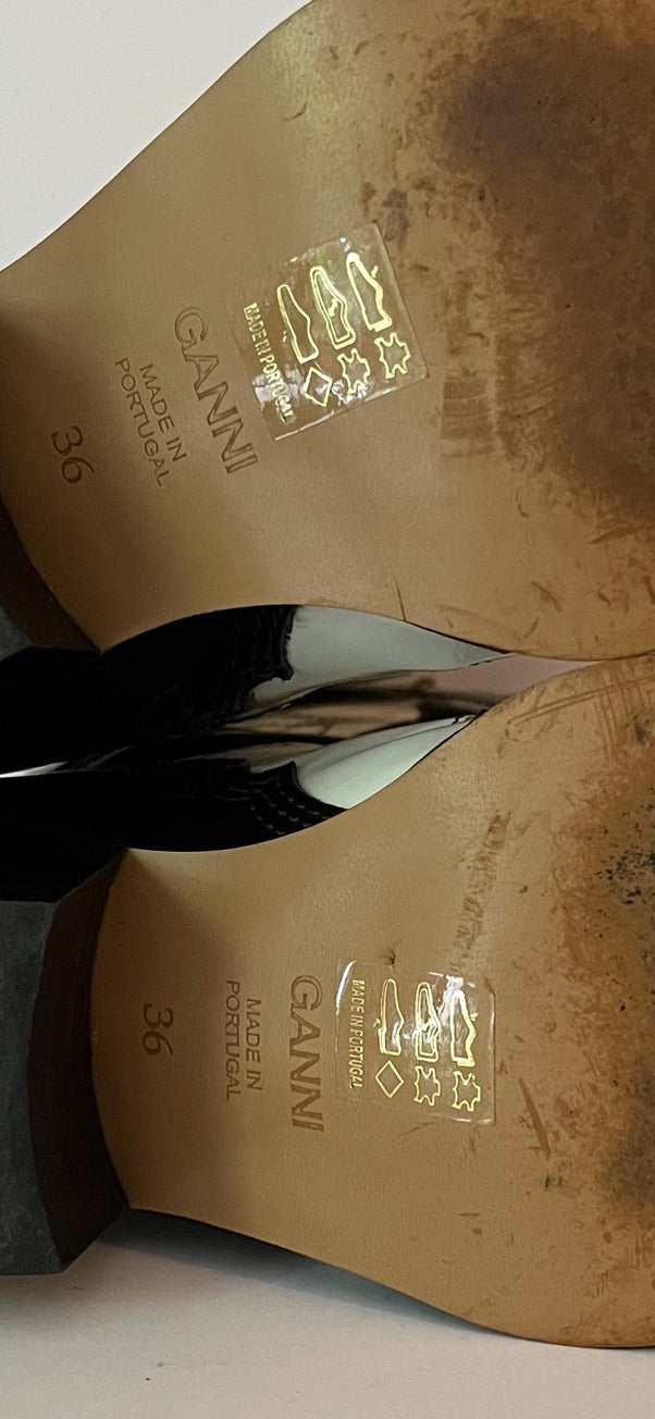 Ganni HIGH TEXAS Boots in Egret.