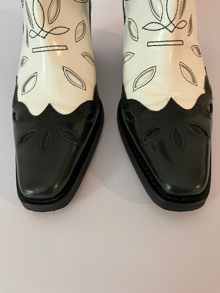 Ganni HIGH TEXAS Boots in Egret.