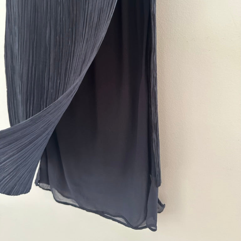 St Agni BNWT Pleated Halter Dress in Charcoal.