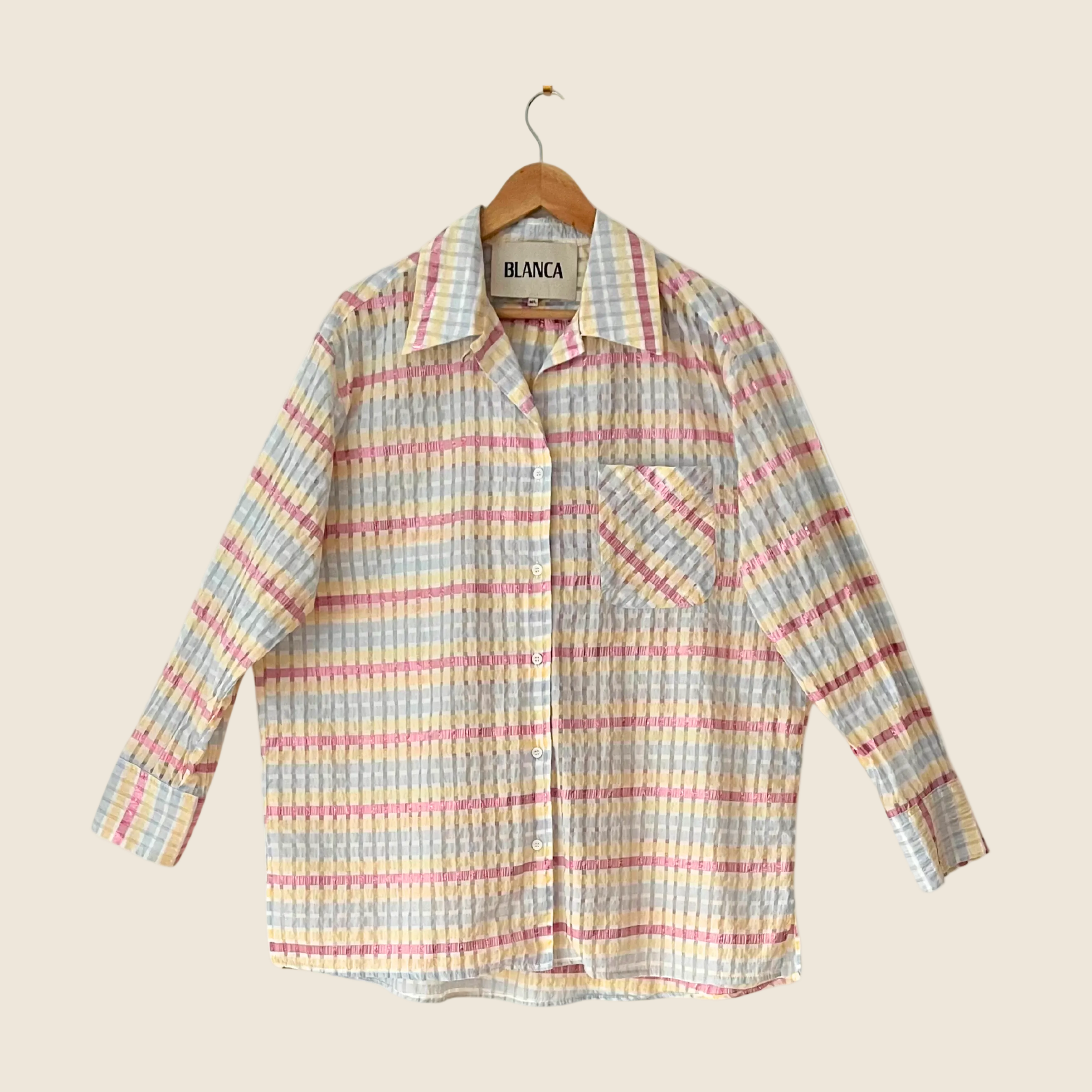 Blanca Long Sleeve Check Shirt Size M/L.